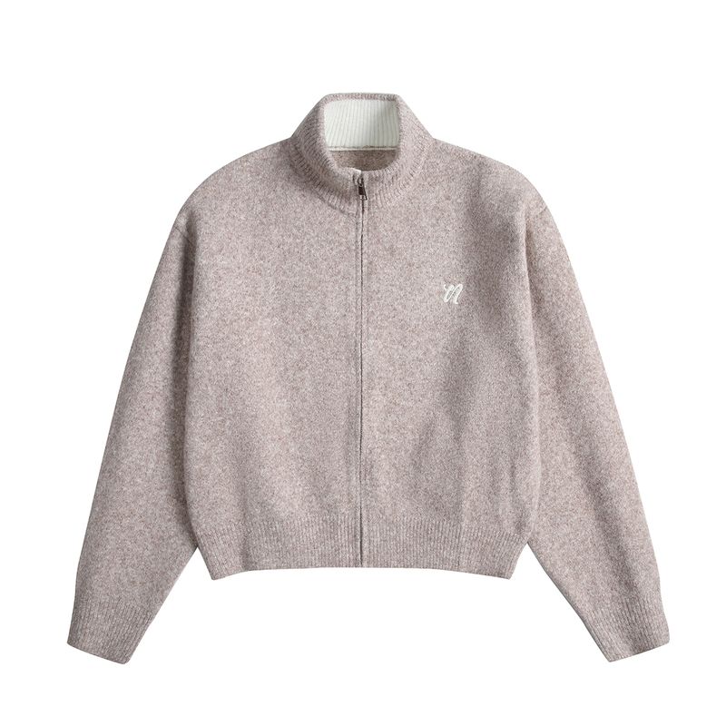 

Men s American-Style Wool Blend Embroidered Cardigan Sweater for Men, 2025 Autumn and Winter Old Money Style Couple Knitwear Jacket Curry color S