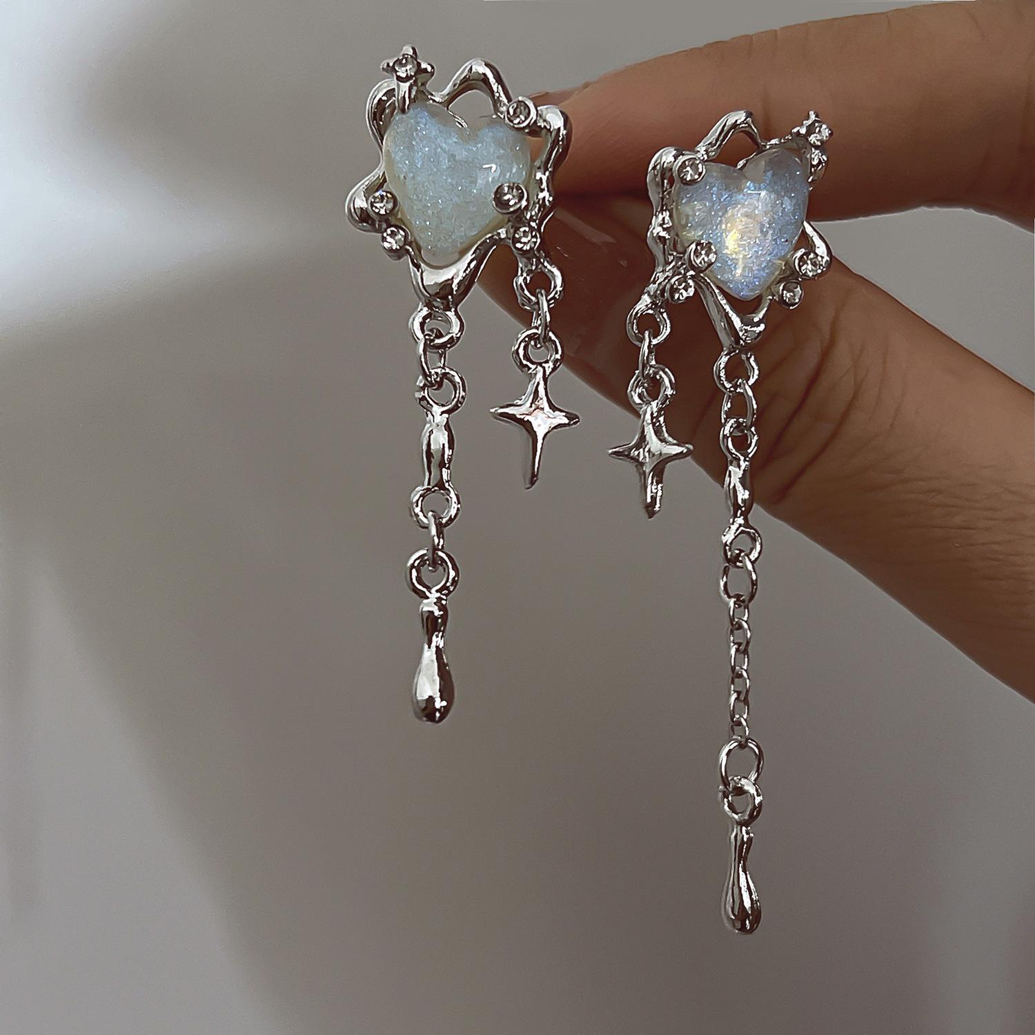 Fashion Love Tassel Star Earrings For Women Sweet Design Senior Sense of Fashion Personality Earring Party Jewelry Gifts