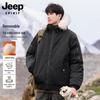 JEEP SPIRIT Men's Winter Hooded Padded Jacket with Faux Fur Collar