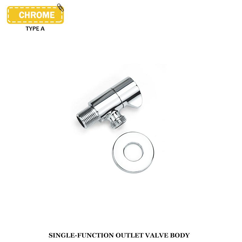 Brass Black Angle Valve Wall-Mounted Single And Double Outlet Valve External Thread G1/2 Stop Valve Bathroom Kitchen Accessories