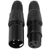 LAMELLIS 40 Pieces 3-Pin XLR Male Female Microphone Extension Cable Audio Connector Adapter