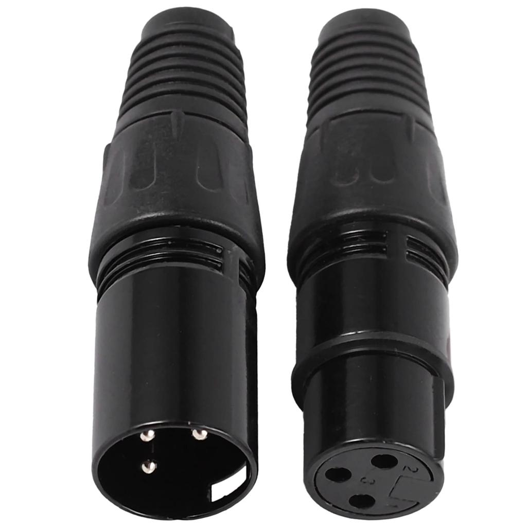 LAMELLIS 40 Pieces 3-Pin XLR Male Female Microphone Extension Cable Audio Connector Adapter