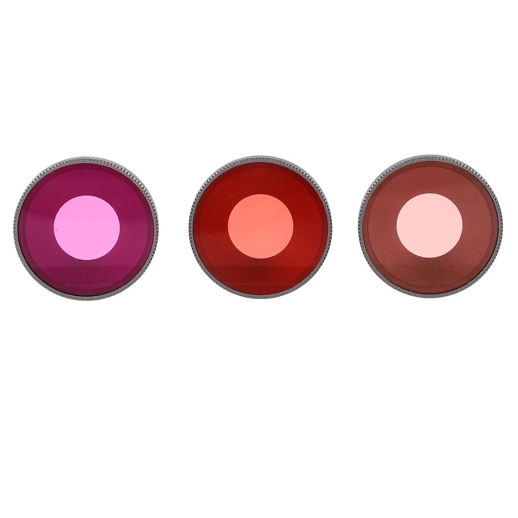 3 Stück Kameraobjektiv Tauchfilter Hochauflösendes Optisches Glas Rosa Rot Lila Kamera Tauchfilter