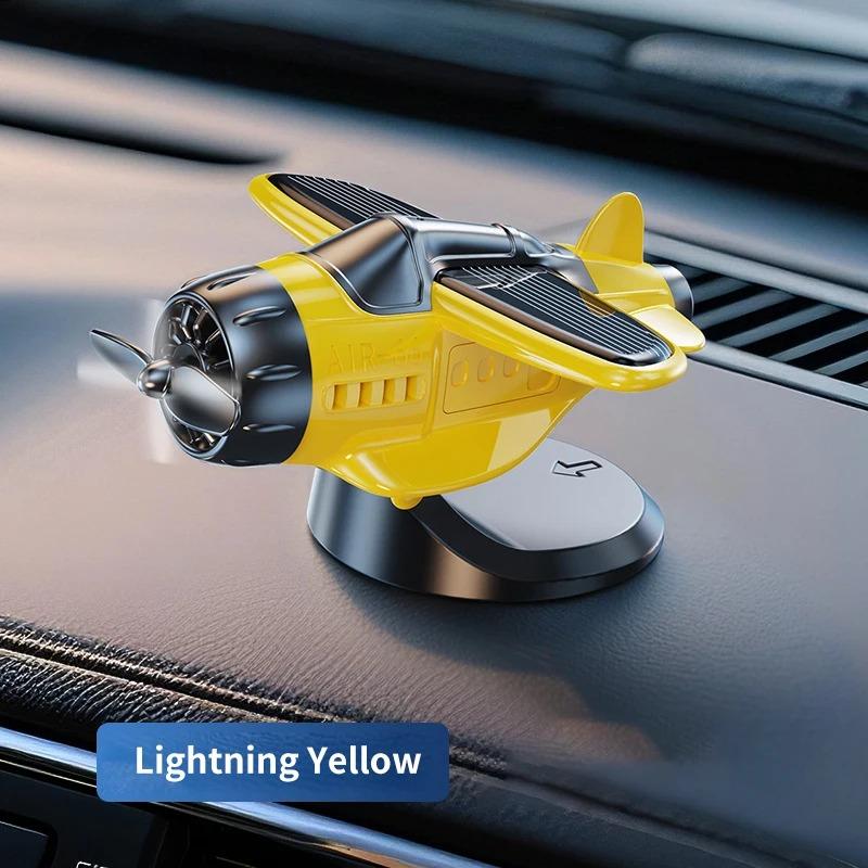 

Автомобильные украшения в форме самолета на солнечной батарее, Украшение на приборную панель, Модель самолета на солнечной батарее, Вращающийся от движения, Для интерьера автомобиля, Центральная консоль жёлтый