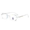 Douyin Style Frameless Reading Glasses: Fashionable, Blue Light-Blocking, Smart Zoom with Auto Diopter Adjustment