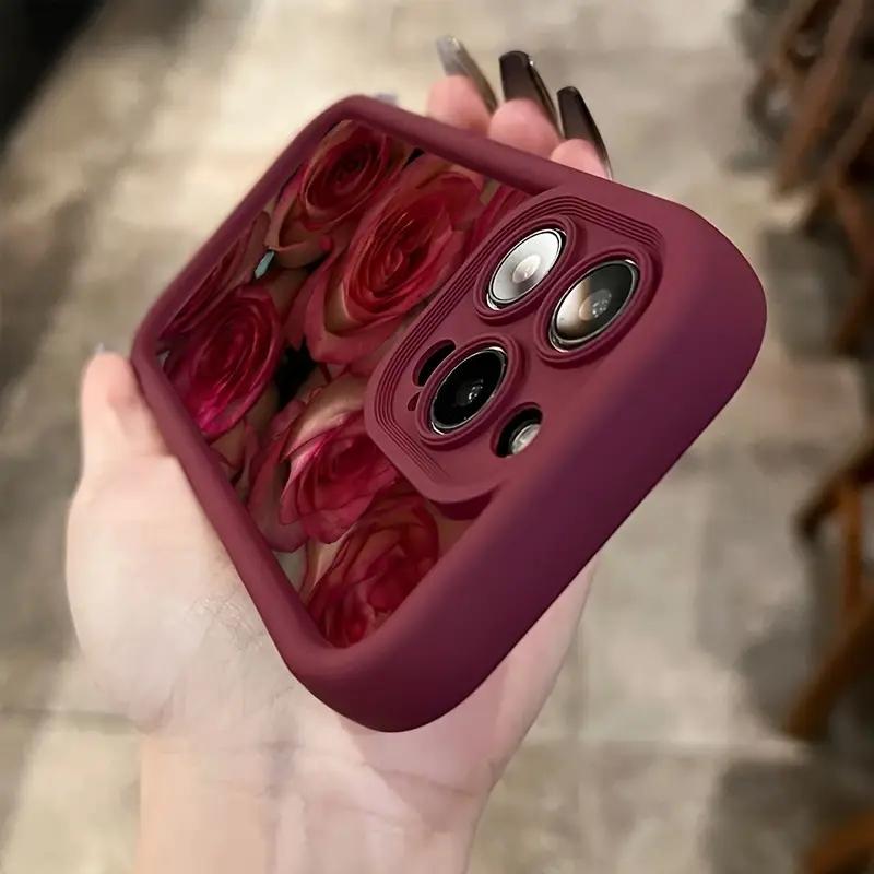 Vintage Design Rose Art Phone Case For iPhone 17 16 16E 15 14 13 12 11 X XR XS SE 8 7 Plus Pro Max Air Matte Silicone Back Cover