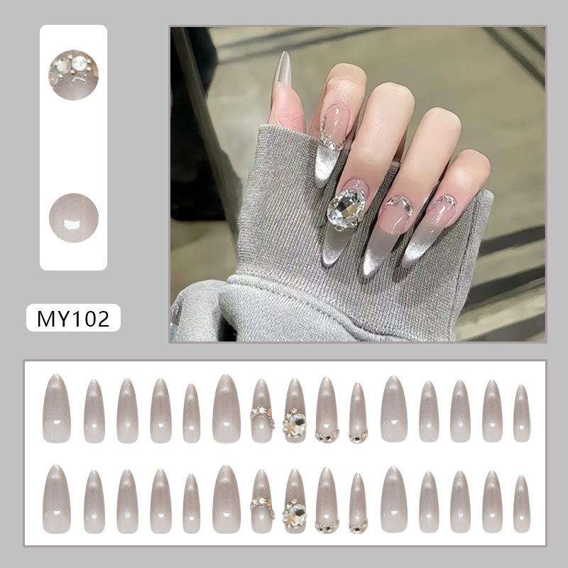 Нежный ледяной лунный кошачий глаз вспышка стак бриллиант мода меньше патч для маникюра съемный бриллиант 30 штук
