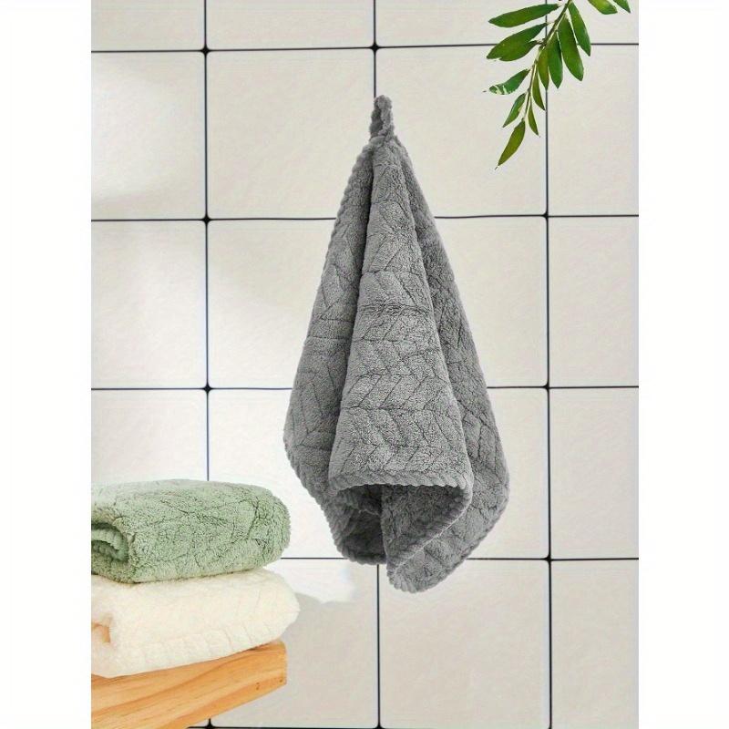 

1 шт. Пшеничный абсорбирующий быстросохнущий коралловый флисовый лицевой платок Декор для дома и ванной 1pc темно серый