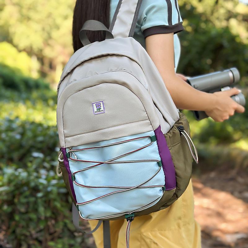 Summer new large-capacity backpack, junior high school student spine bag, travel computer backpack