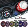 For BMW 2pcs Silicone Car Anti-Slip Water Cup Pads Durable Car Cup Holder Mat Performance X1 X3 X5 E39 E46 E90 F20 E60 F30 M3 M5