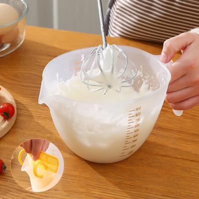 Clear Large Capacity Measuring Cup Egg Beating Bowl Handle Bowl Liquid Mixing Measuring Bowl With Scale For Kitchen Baking Tool