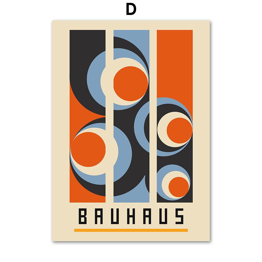 Bauhaus Color Block Geometric Figure Abstract Wall Art Posters & Prints Canvas Painting Hotel Bar Pictures For Living Room Decor