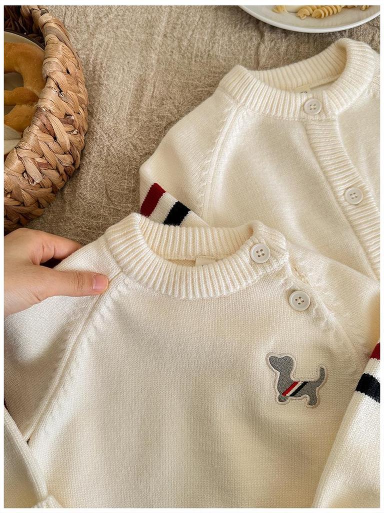 Real Shot Adorable Baby Knitted Jumpsuit - Stylish Winter Outfit for Babies, Perfect Parent-Child Look