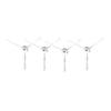 A65T-8Pcs Side Brush Accessories For Roborock Q Revo /P10 Robot Vacuum Cleaner Replacement Parts, Black And White Side Brush