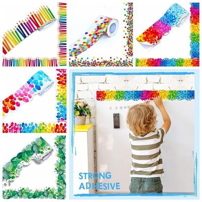 Creative Stickers Chalkboard Bulletin Board Border Stickers Handmade Crafts Decorative Stickers 18M DIY Border Paper
