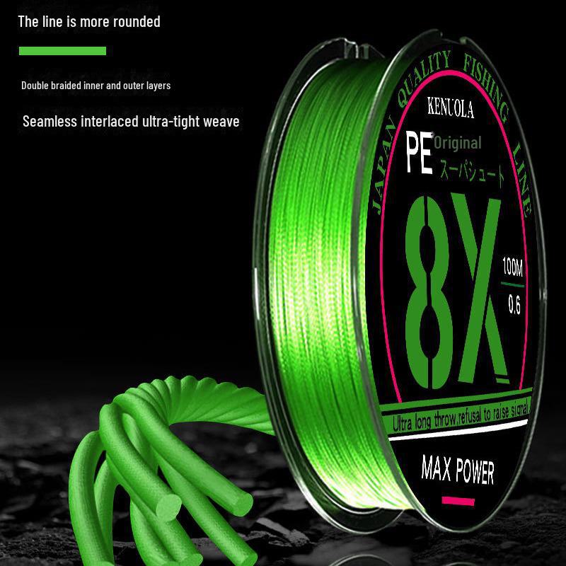 Luya Japanese 8-Braid PE Fishing Line - Long-Distance, Super Smooth, Powerful Maluya Gear