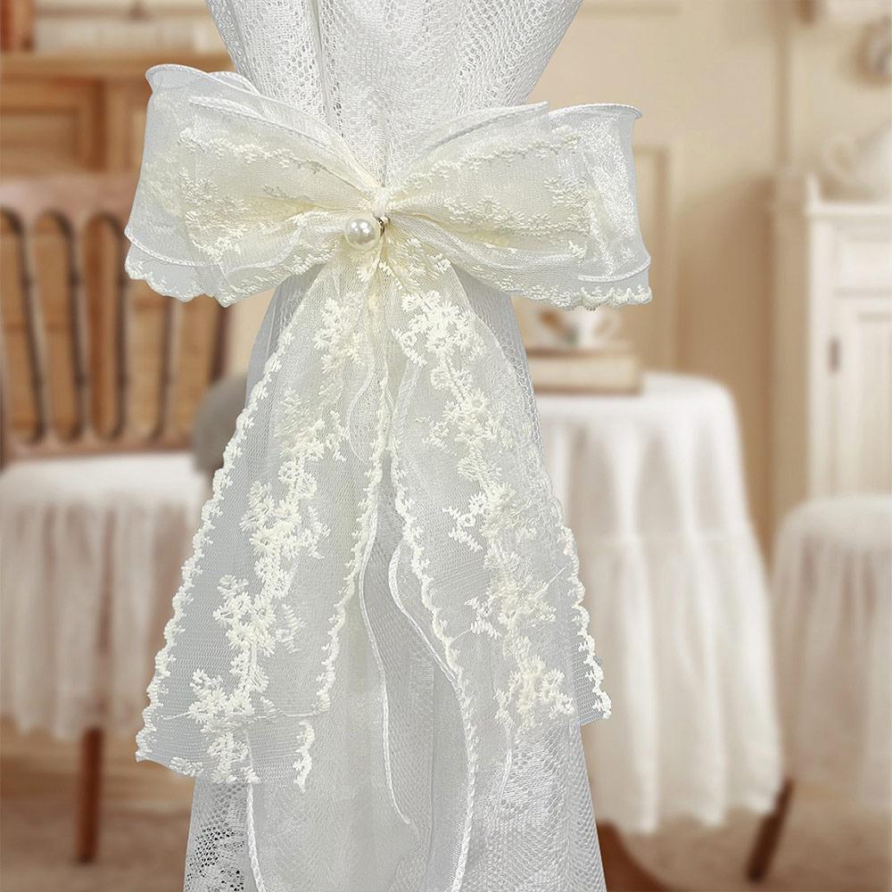 

Creative Lace Bow-knot Curtain Tieback Clip Tied Belt Exquisite Window Curtain Buckles Curtain Holders Living Room Home Decor бежевый