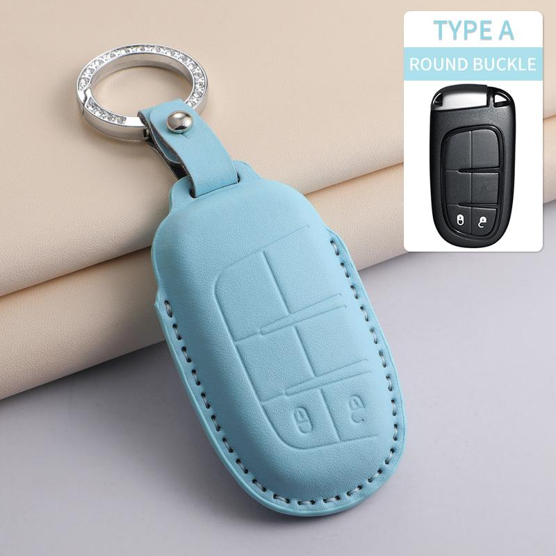 

For Jeep Chrysler 300 200 Cherokee Wrangler Compass Renegade Fiat 500X Car Shell Keychain Anti-Scratch Cover Garnish Accessories