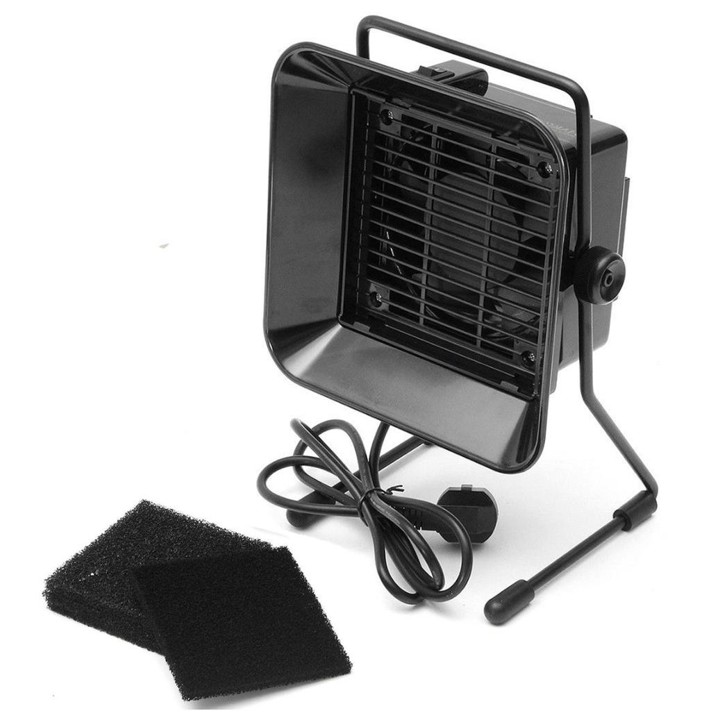 220V Solder Smoke Fume Absorber Extractor Fan with 3 Carbon Sponge Filters Black