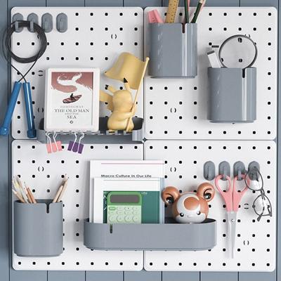New PP Perforated Board Punch-free Household Desk Organization Pegboard Bathroom