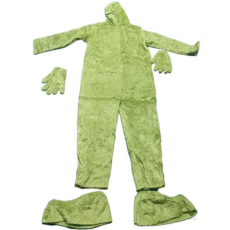 

The Halloween Jumpsuits Green Haired Monsters Cosplay Costumes Play Role Child 80