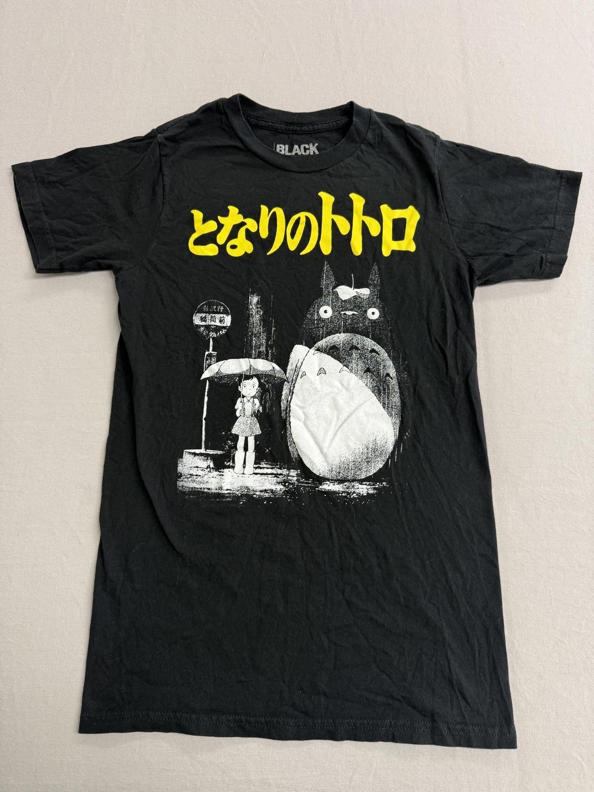 My Neighbor Totoro T-shirt Japanese Poster Black Matter - S S