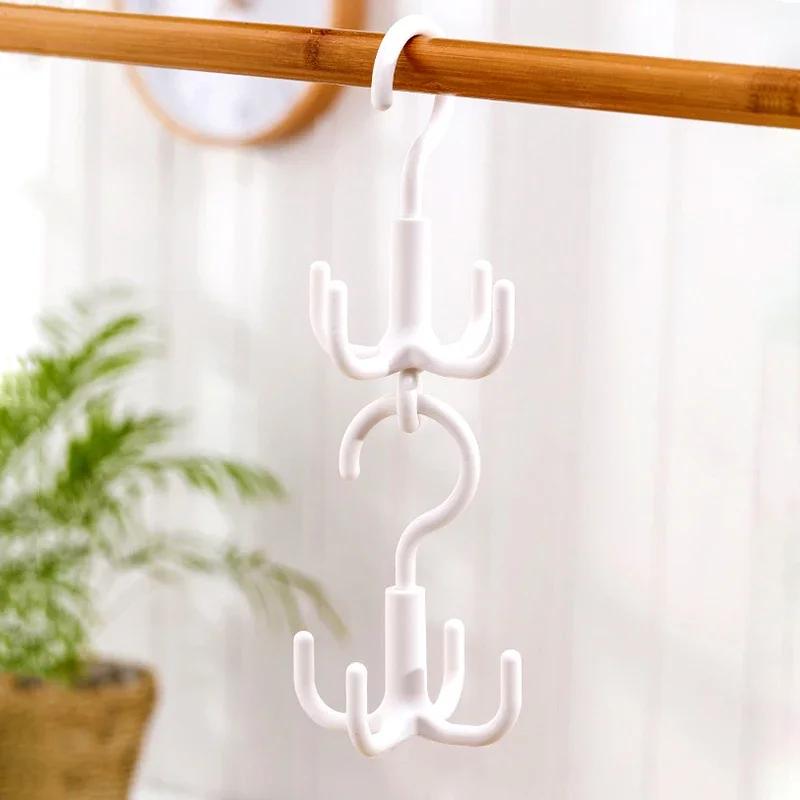 4 Claw Multipurpose Storage Hanger Hook Holder Wardrobe Closet Organizer Hanging Rack for Bags Jewelry Belt Clothes Hat Scarf