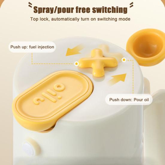 Olive Oil Mist Sprayer 460ml Oil Control Spray Bottle with High-Pressure Nozzle Dual-purpose Kitchen Gadget for Air Fryer Salad Cooking