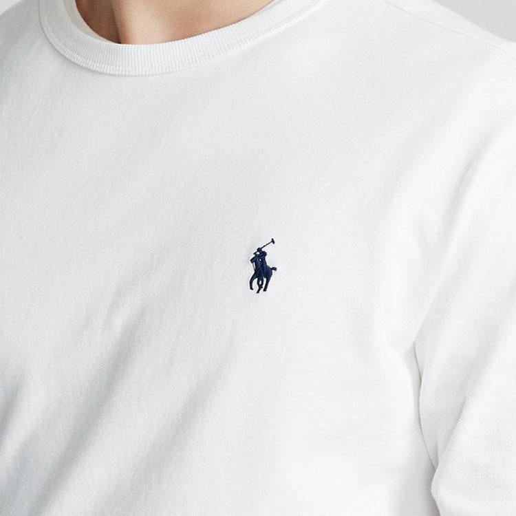 Polo Ralph Lauren Solid Color Crew Neck Casual Long Sleeve T-Shirt Men Tops White MNPOTSH16820170-100