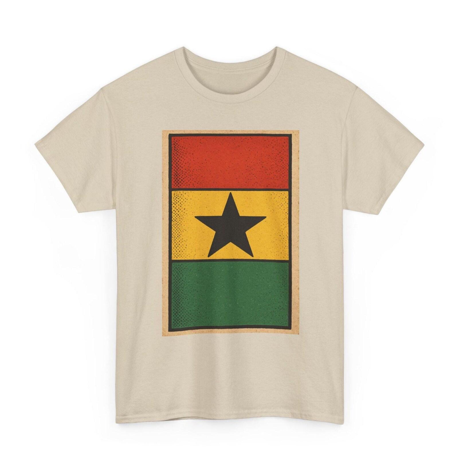 Ghana Flag T-Shirt | Retro Ghanaian Pride Tee | West Africa Heritage Shirt L