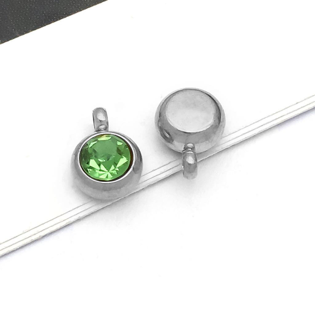 DIY alloy jewelry accessories inlaid with colored diamonds, twelve-star birthstone, birthstone, zodiac stone necklace, bracelet, small pendant.