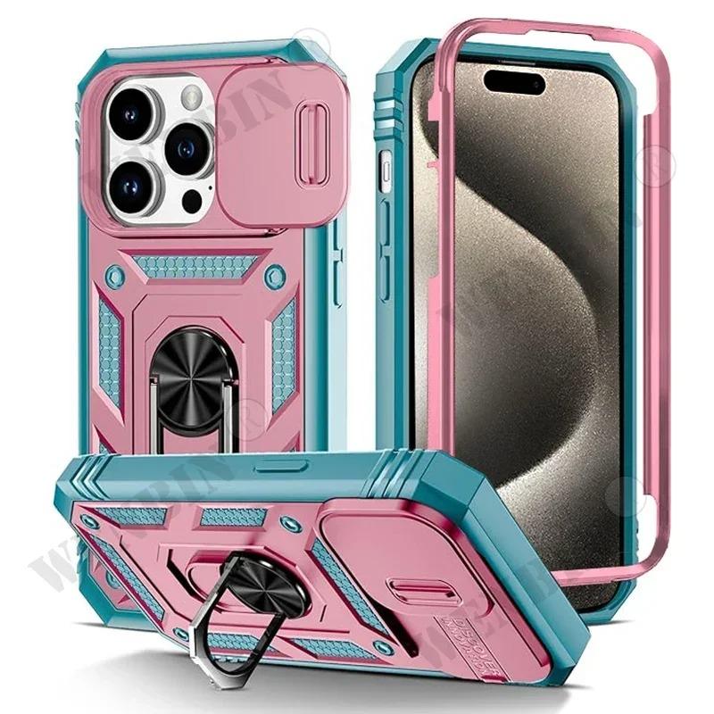Case For For Iphone 17 Pro Max 16 1 14 13 12 11 Pro Max Mini Plus 17e 16e Heavy Duty with Camera 360 Degree Kickstand Cover