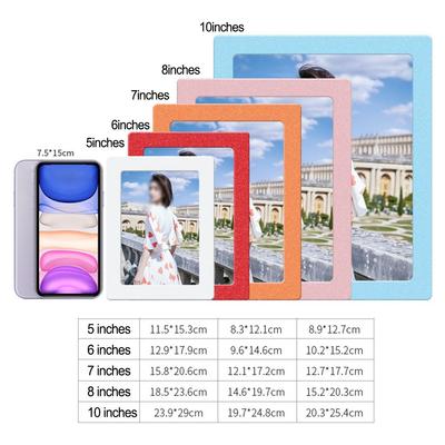 1pc Photo Frame Magnets Holds Orange/pink/white/black PVC