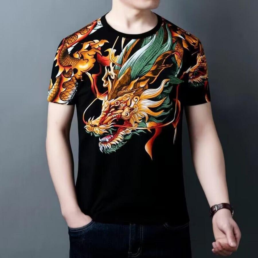 Men's Casual Digital Printing Trend T-shirt Digital Printing 3D T-shirt