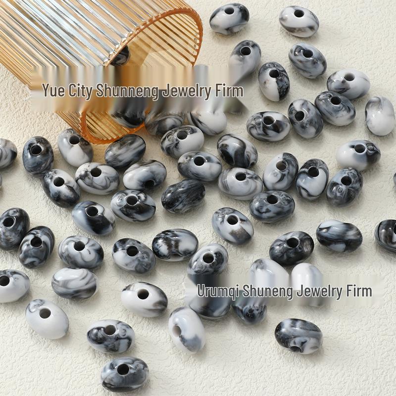 Acryl Zweifarbig Großlochperlen: DIY Schmuck-, Bekleidungs- & Accessoire-Komponenten