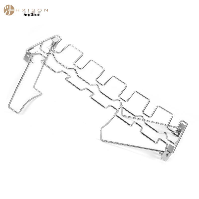 14-Section Stainless Steel Foldable Chicken Leg Roaster for Outdoor BBQ Grill