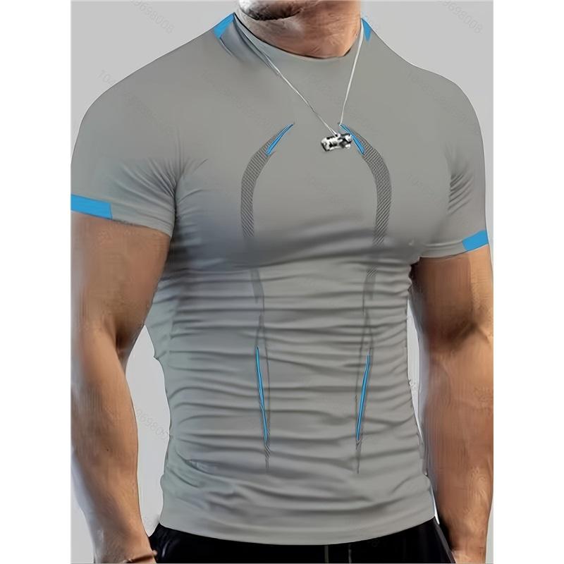 Summer Men's Fitness Sports Training Breathable Short-sleeved Quick-drying Clothes Men's Sports Fashion Short-sleeved T-shirt