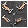 Multifunctional Ax Escape Hammer Wood Handle Outdoor Hammer Multitool Hammer Emergency Survival Hammer Tool