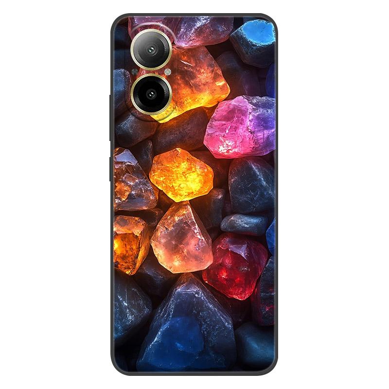 Pro Realme C67 4G C65 Pouzdro Mramorové Měkký Matný Silikonový Zadní Kryt Pro Realme C53 C55 Celé Tělo Telefonu RealmeC67 Coque Fundas