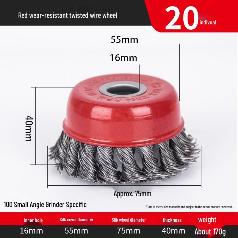 Steel Wire Brush Grinding Head for Hand Drill - Rust Removal & Polishing Tool