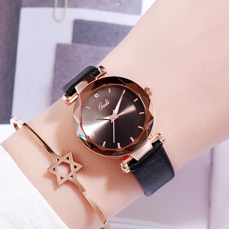 

Gradual Change Color Disc Belt Women S Watch, Waterproof Quartz Student Watch, Fashionable And Fresh Women S Watch прохладный черный