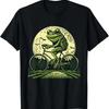 Cottagecore Frog Riding Bicycle Lover T Shirt