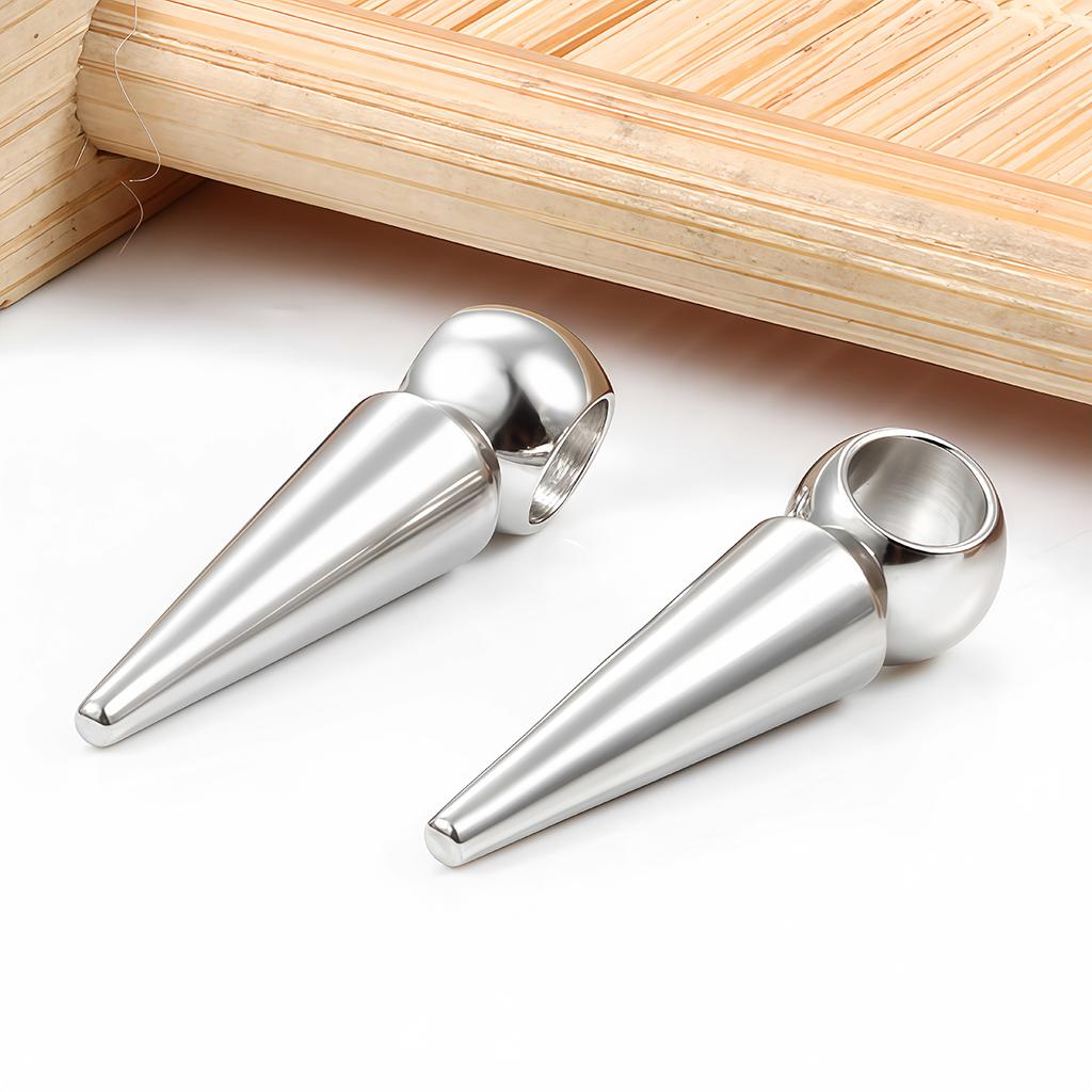 10pcs Retro Cone Charms Pendants Stainless Steel No Fade Bullet Spike Bead Charm for Necklace Earring Jewelry Making Findings