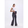 Flexible, geraffte Umstandsstrumpfhose mit verstellbarer Taille und Flanellbein