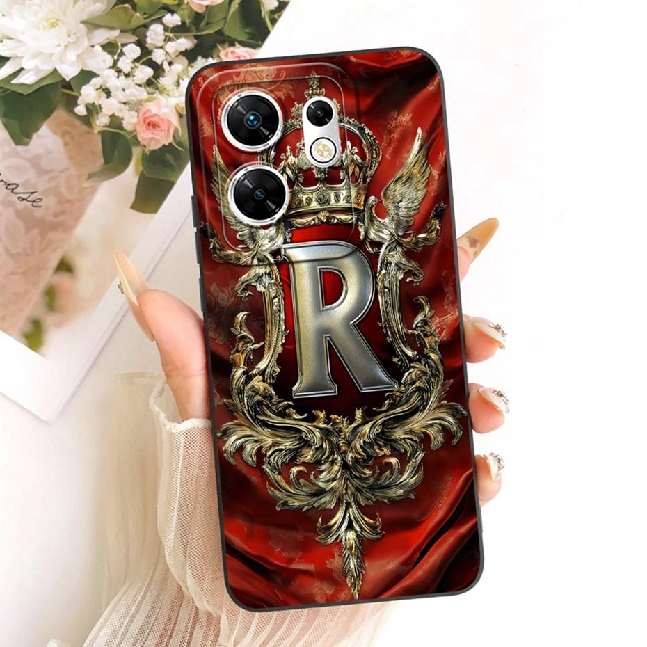 Fashion Crown Letter Couple Phone Case For Infinix Zero 30 4G 5G Soft Silicone Cases For Infinix Zero30 X6731 X6731B Bumpers