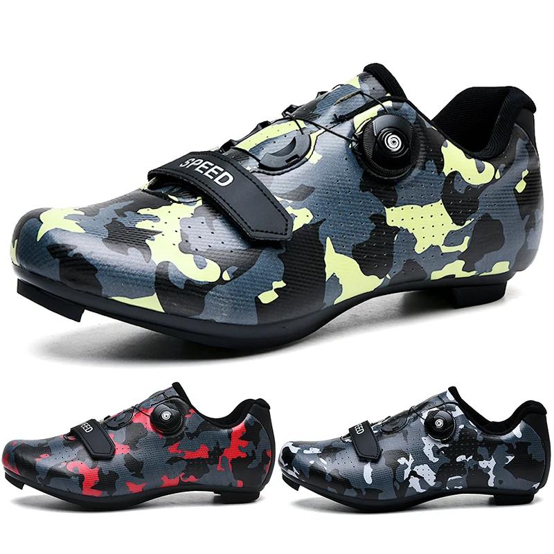 

Men s Cycling Shoes Road Single Buckle SPD Cycling Shoes Outdoor Road Camouflage Breathable Road Racing Cycling Sports Shoes 38