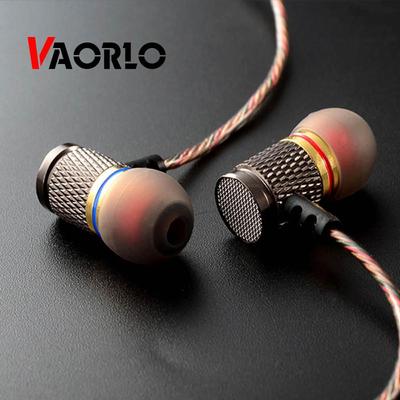 VAORLO Metal Heavy Bass Sound 3.5MM Earphone HiFi Sport Earbud Auricular With HD Microphone Stereo