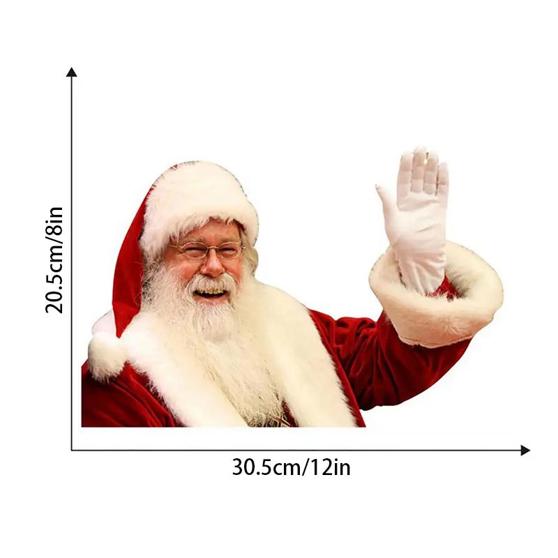 Weihnachtsmann-dekorierte Autoaufkleber, selbstklebende PVC-Weihnachtsdekoration Autoaufkleber, lustige Weihnachtsmann-Aufkleber