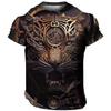 Domineering Lion 3D Print T-Shirts Summer Casual Pattern Top Harajuku Short Sleeve Oversized Streetwear Men's T-shirts