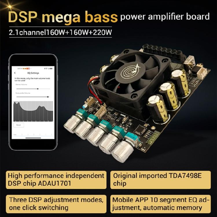 160Wx2+220W Versatile DIY AMP Board Advanced 2.1 Channel Amp Board for Speakers